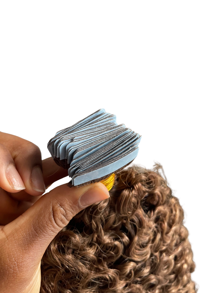 Deep Curly Tape-in Hair Extensions (Colour #4) - 20 inches (Sale)