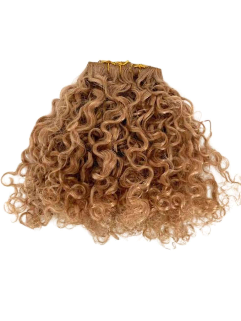 Deep curly clip-in hair extensions