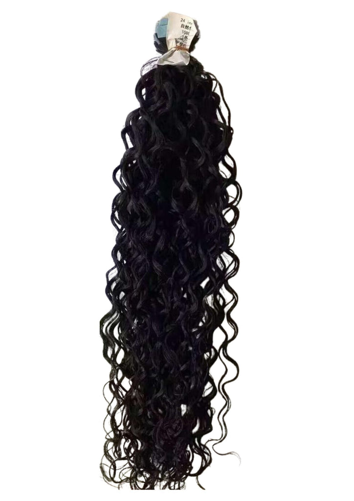 Colour 1b curly tape in hair extensions