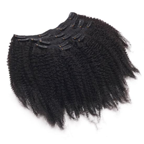 Afro Kinky Coily Clip-in Hair Extensions.
