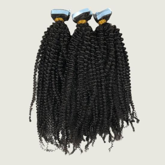 afro kinky curly(4A) tape-in hair extensions