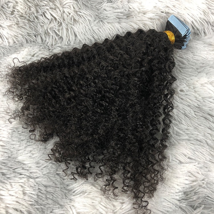Afro curly tape-in hair extensions