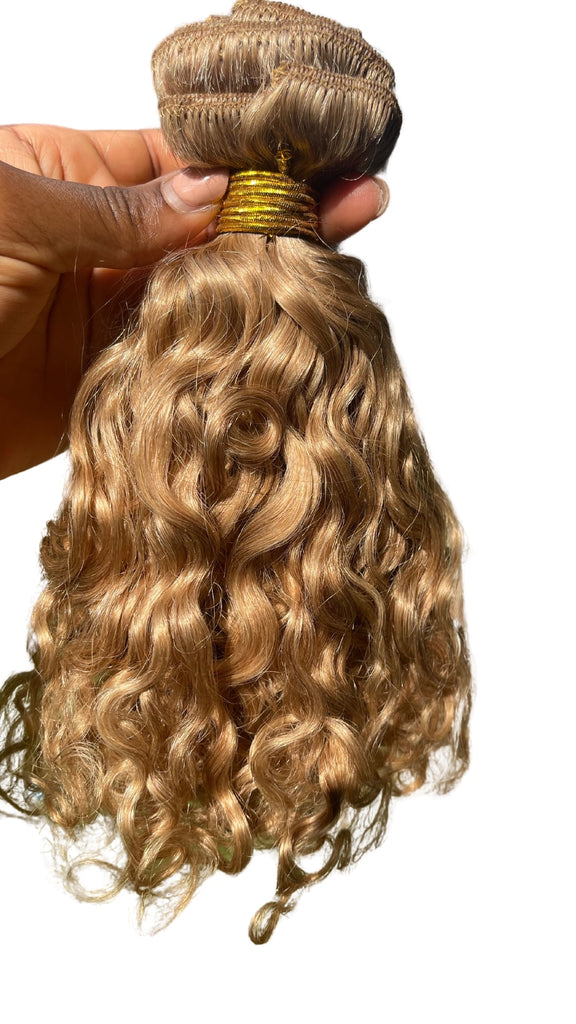 Blonde Deep Curly Clip-In Hair Extensions