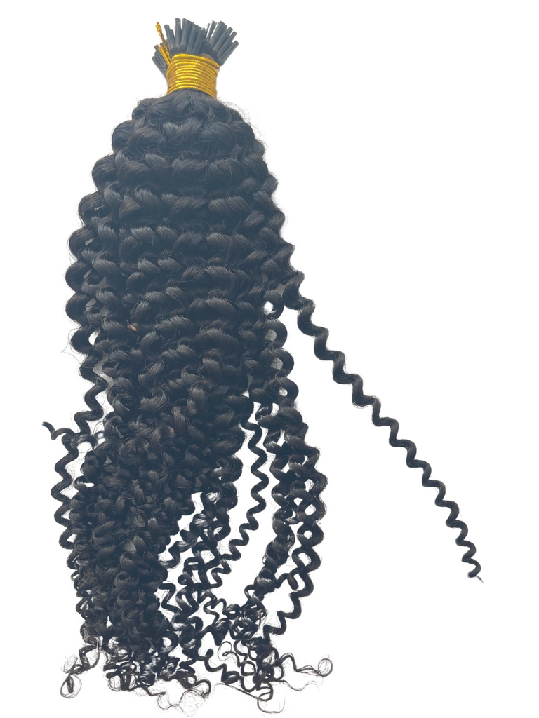 Afro curly micro-ring hair extensions - 22 inches