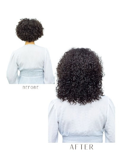 Deep curly tape-in hair extensions