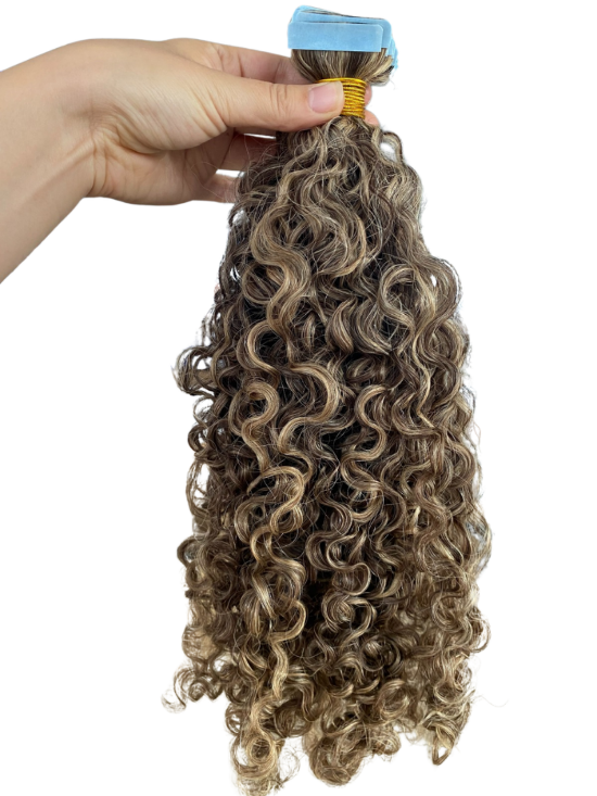 Deep curly tape-in hair extensions colour #t2/227