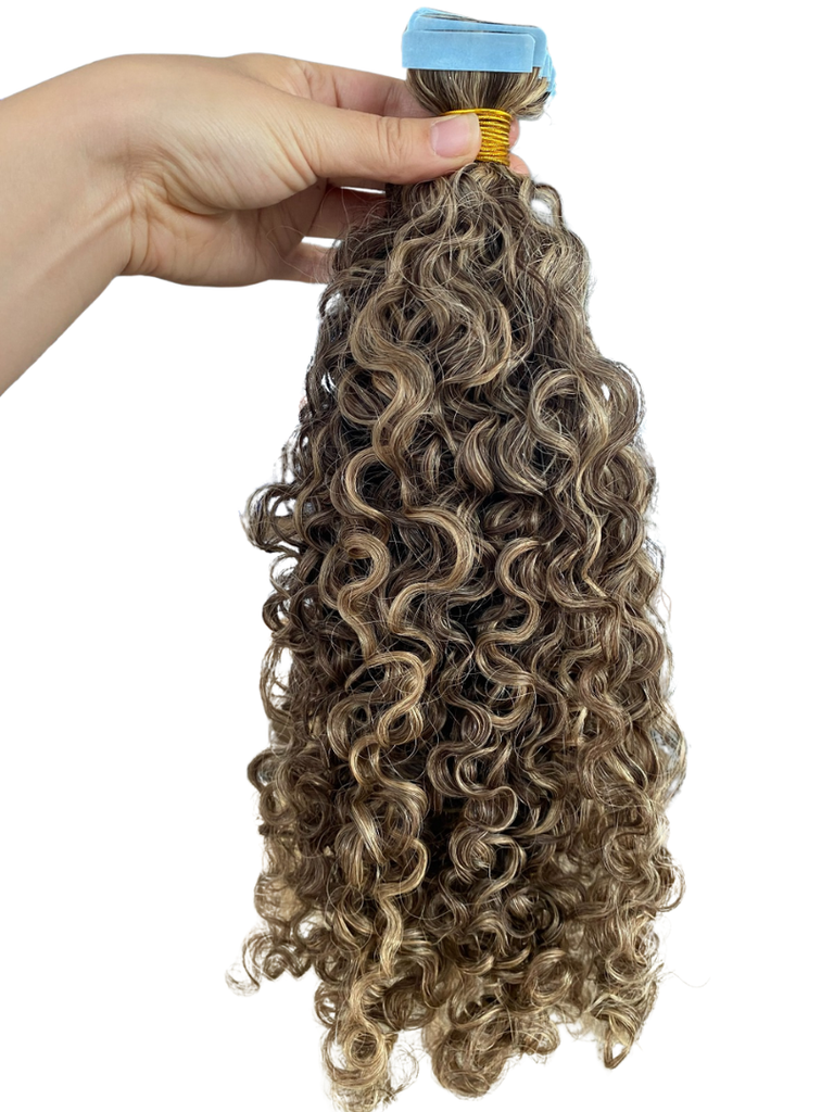 Deep Curly Clip-In Hair Extensions (Balayage) Colour #T2/P2/27