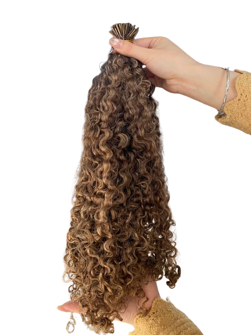 Deep Curly Micro Ring Hair Extensions (Colour #4/27) - Livicor Hair