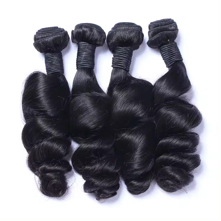 Loose wave clip-in hair extensions