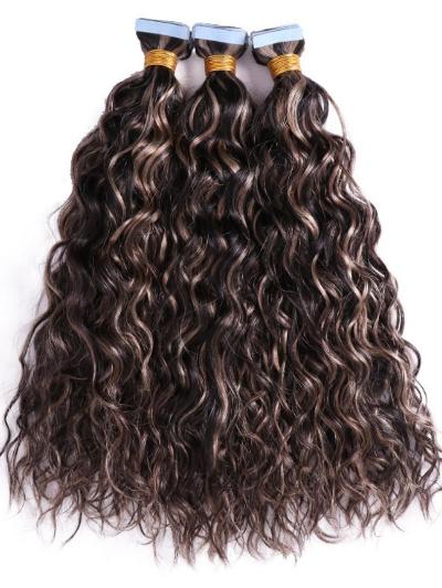 Natural Wavy Colour #1b60 Tape-in Hair Extensions