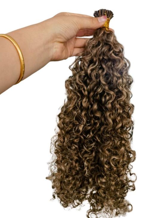 Deep Curly Micro Ring Hair Extensions (Colour #4/27) 