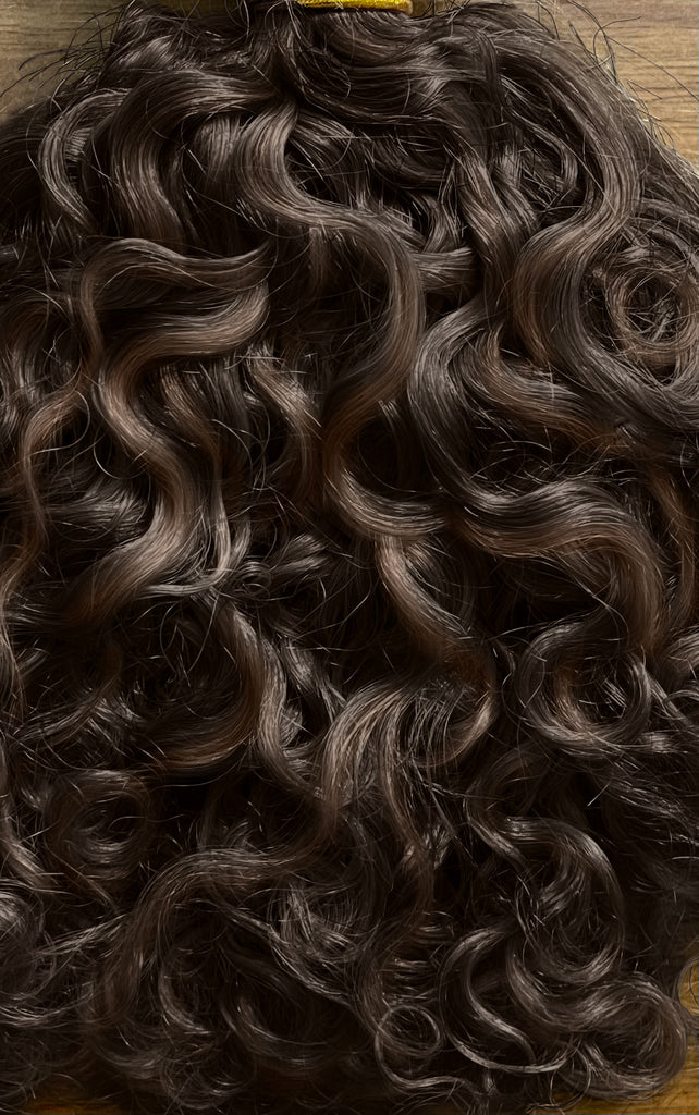 Deep Curly Tape-In Hair Extensions (Light Colours