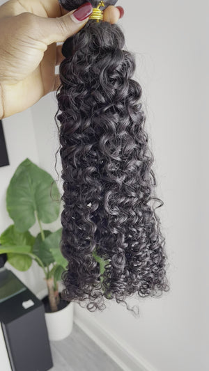 Deep Curly Tape-in Hair Extensions.
