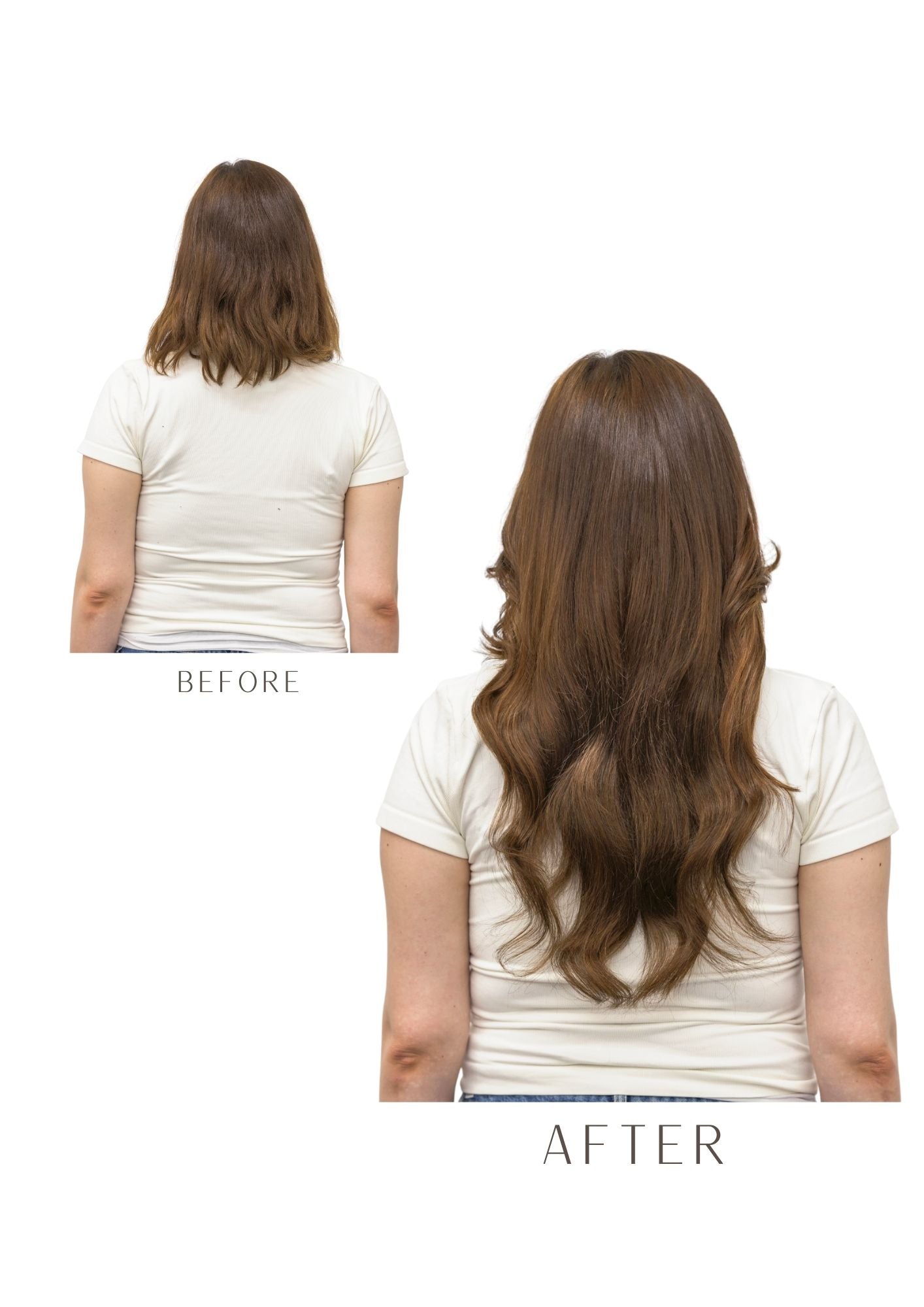 Brown body wave tape-in hair