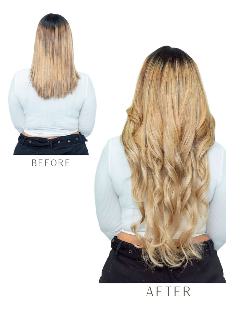 Blonde Afro Curly Micro-link Hair Extensions (#14/613)