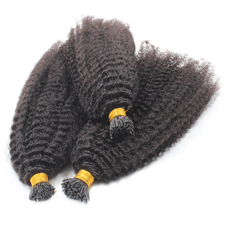 Kinky Coily Micro-link Hair Extensions.