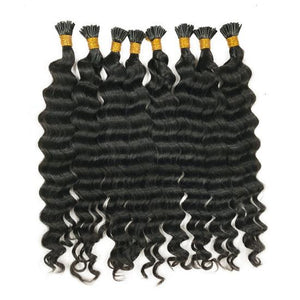 Deep Wavy Micro-link Hair Extensions.