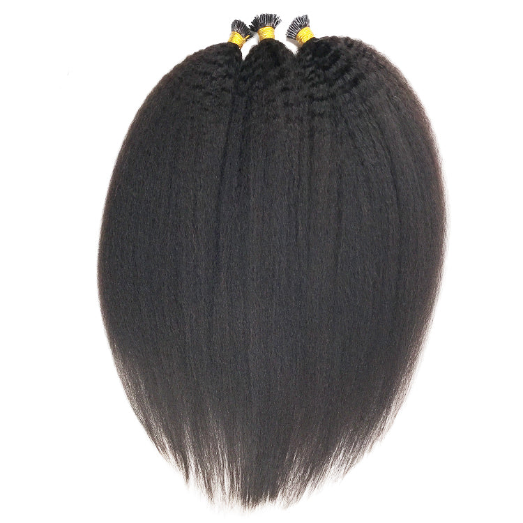 Kinky Straight Micro-link Hair Extensions.