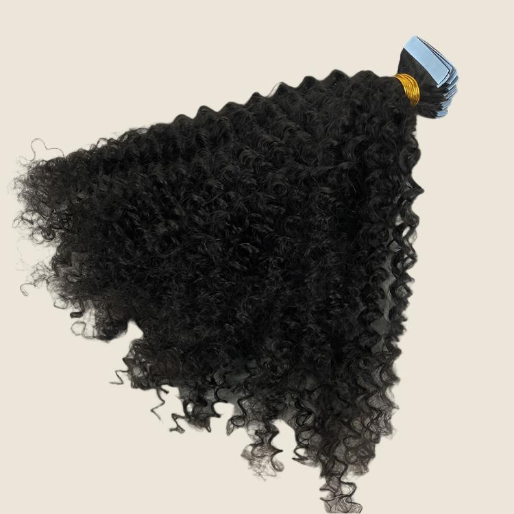 Afro curly tape-in hair extensions