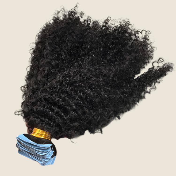 afro curly tape-in hair extensions